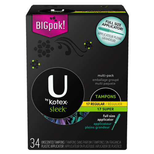 U By Kotex Sleek Unscented Tampons Plast