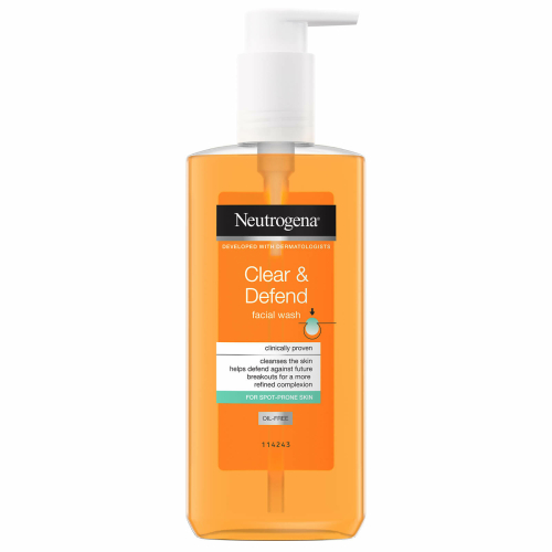 Neutrogena Clear and Defend Facial Wash.